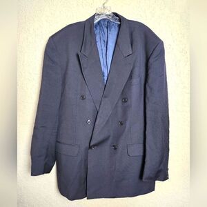 Vintage Missoni Example Men's Wool Double Breasted Blazer Black Siize 44R